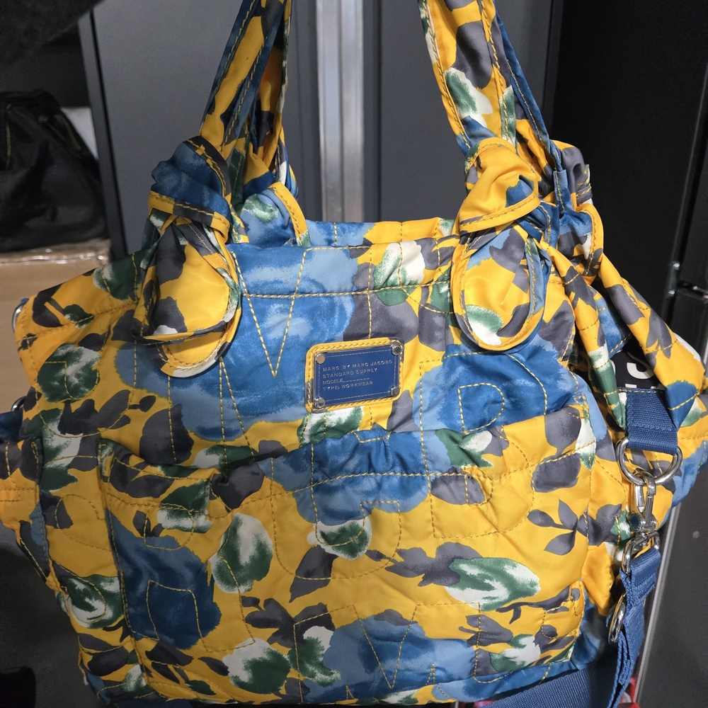 Marc Jacobs Blue and Yellow Floral Baby Bag